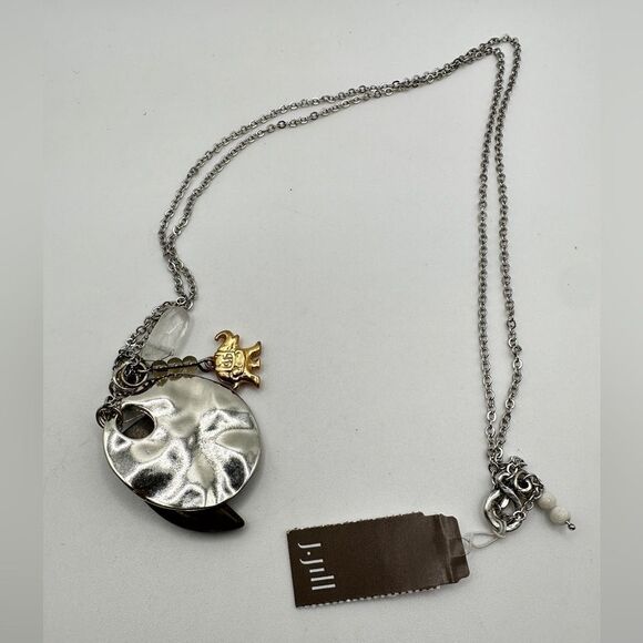 STILL WITH TAG! J.Jill 30" silver toned necklace with charms as pendants! - Picture 14 of 14